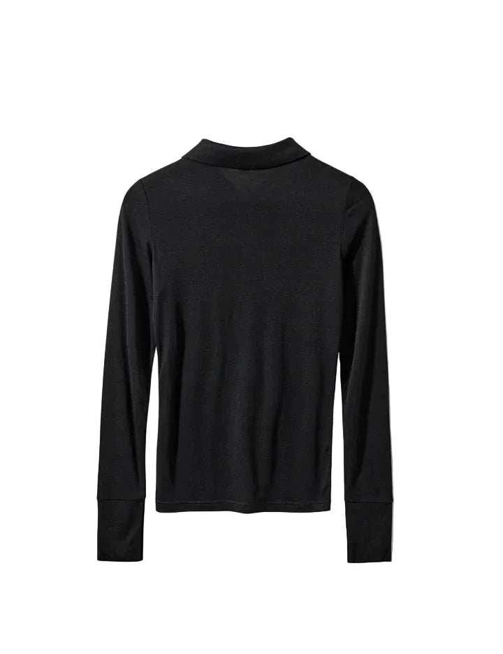 BREE POLO TEE IN BLACK TEE THE GARMENT 