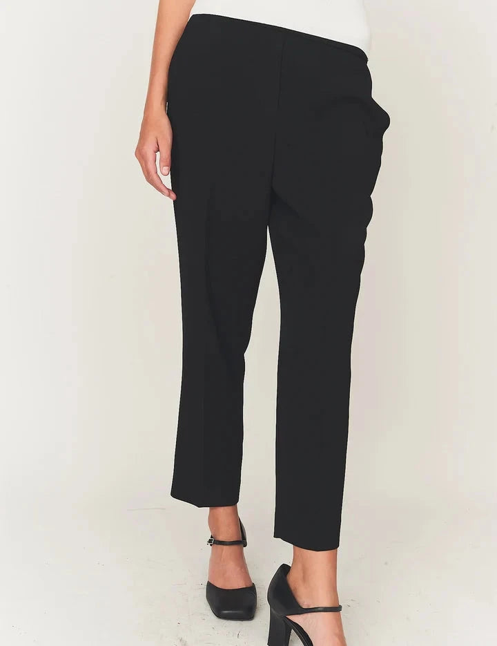 CREPE PULL ON PANTS IN BLACK PANTS THE GARMENT 