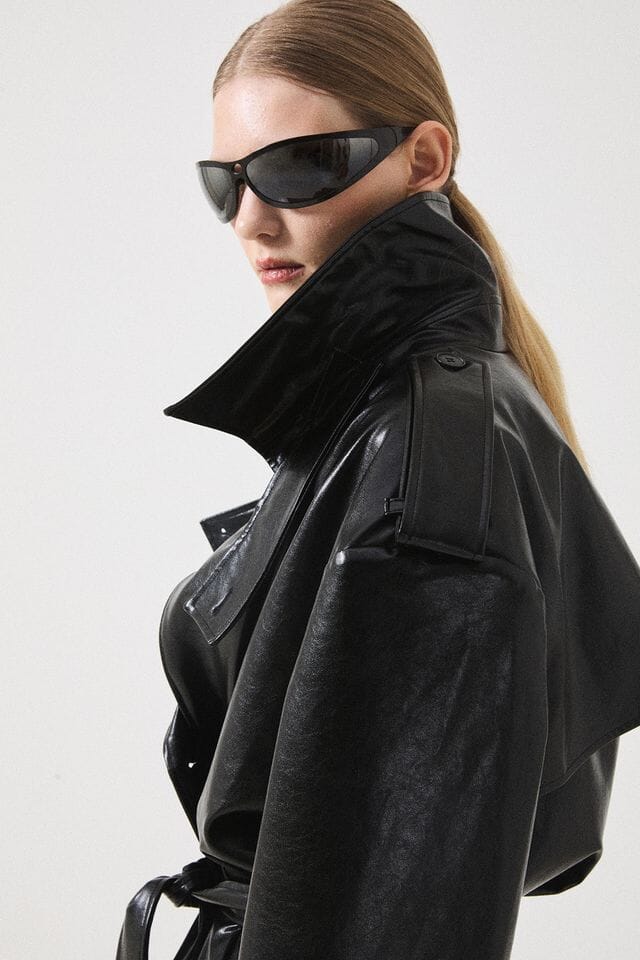 TRENCH JACKET IN BLACK JACKET LA PISCINE 