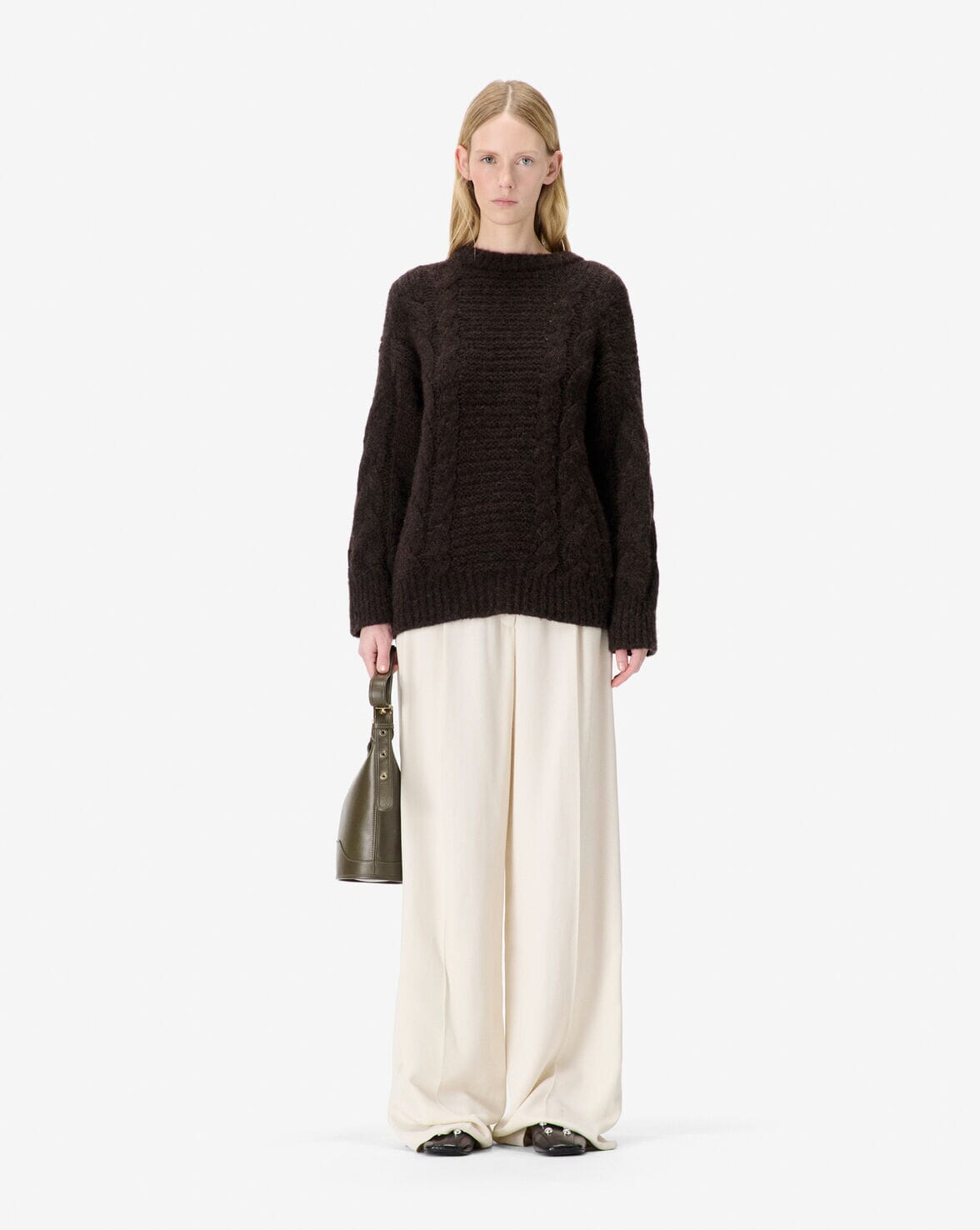 SOLENN PULLOVER IN DARK BROWN PULLOVER IRO 