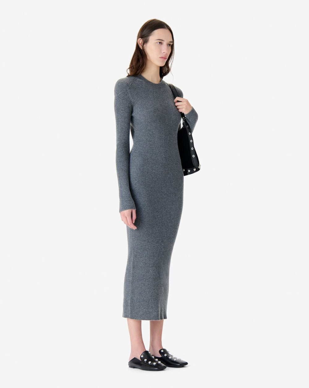 LIETTE CASHMERE DRESS ANTHRACITE DRESS IRO 