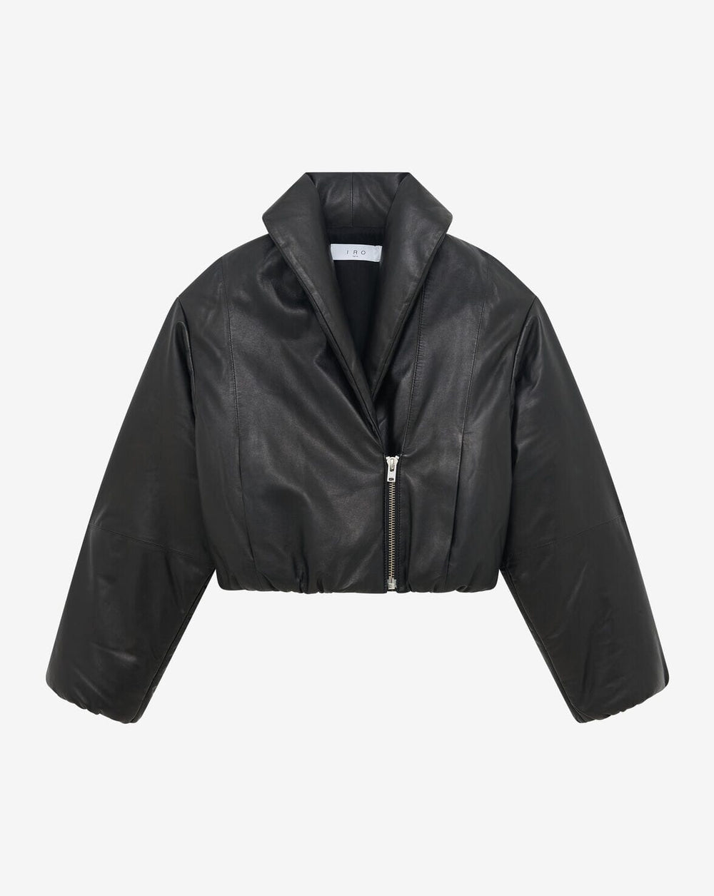 AUXENCE SHORT LEATHER BOMBEr JACKET IRO 