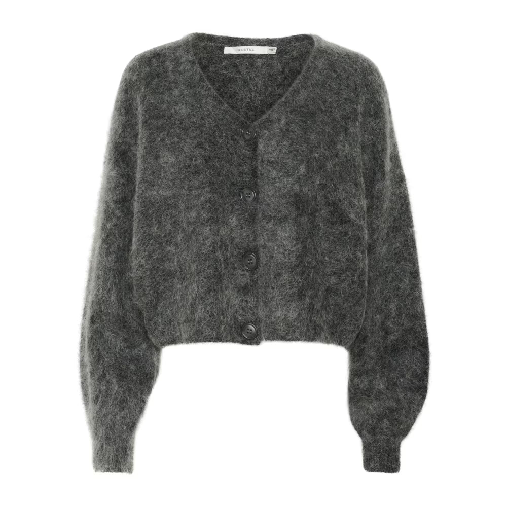 DEBBIE CARDIGAN NOOS IN CHARCOAL MELANGE CARDIGAN GESTUZ 