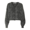 DEBBIE CARDIGAN NOOS IN CHARCOAL MELANGE