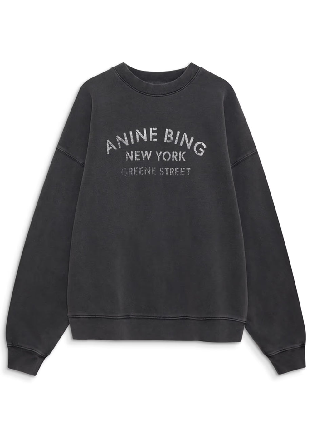 MILES SWEATSHIRT NY IN WASHED BLACK SWEATSHIRT ANINE BING 