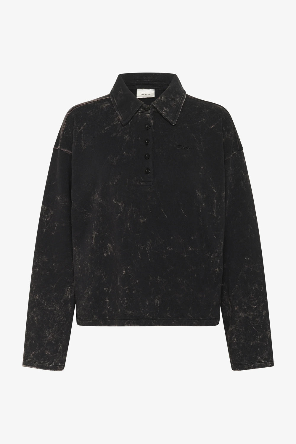 NEIA POLO IN BLACK BROWN WASH POLO GESTUZ 