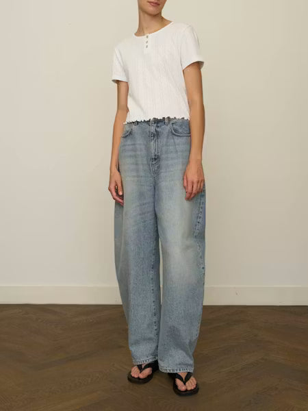 POINTELLE TEE OFF WHITE T-SHIRT ROHE 