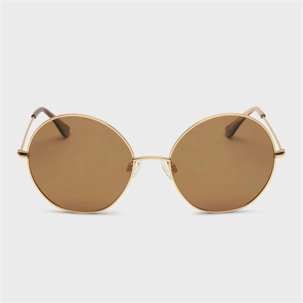 LIYANE ROUND SUNGLASSES IN GOLD KURE 