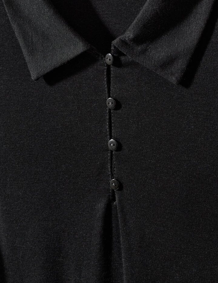 BREE POLO TEE IN BLACK TEE THE GARMENT 