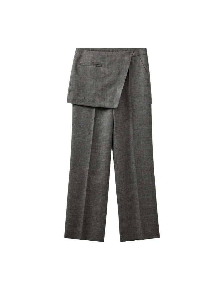PINE SKIRT PANTS IN GREY MELANGE PANTS THE GARMENT 