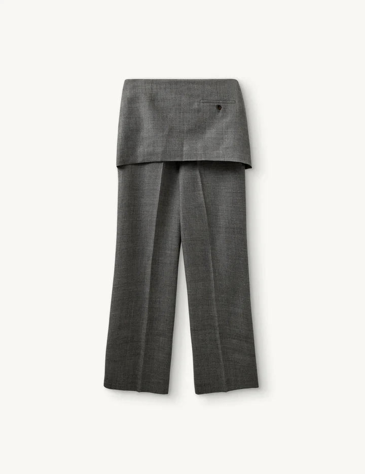 PINE SKIRT PANTS IN GREY MELANGE PANTS THE GARMENT 