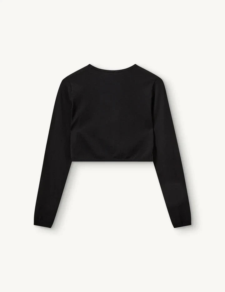 MADISON KNOT TOP IN BLACK TOP THE GARMENT 
