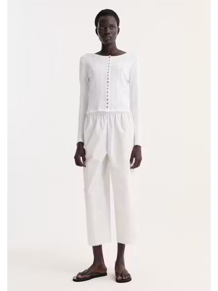 ROHE-POINTELLE CARDIGAN-OFF WHITE CARDIGAN ROHE 