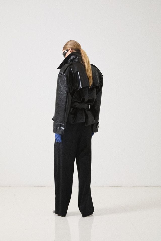 TRENCH JACKET IN BLACK JACKET LA PISCINE 