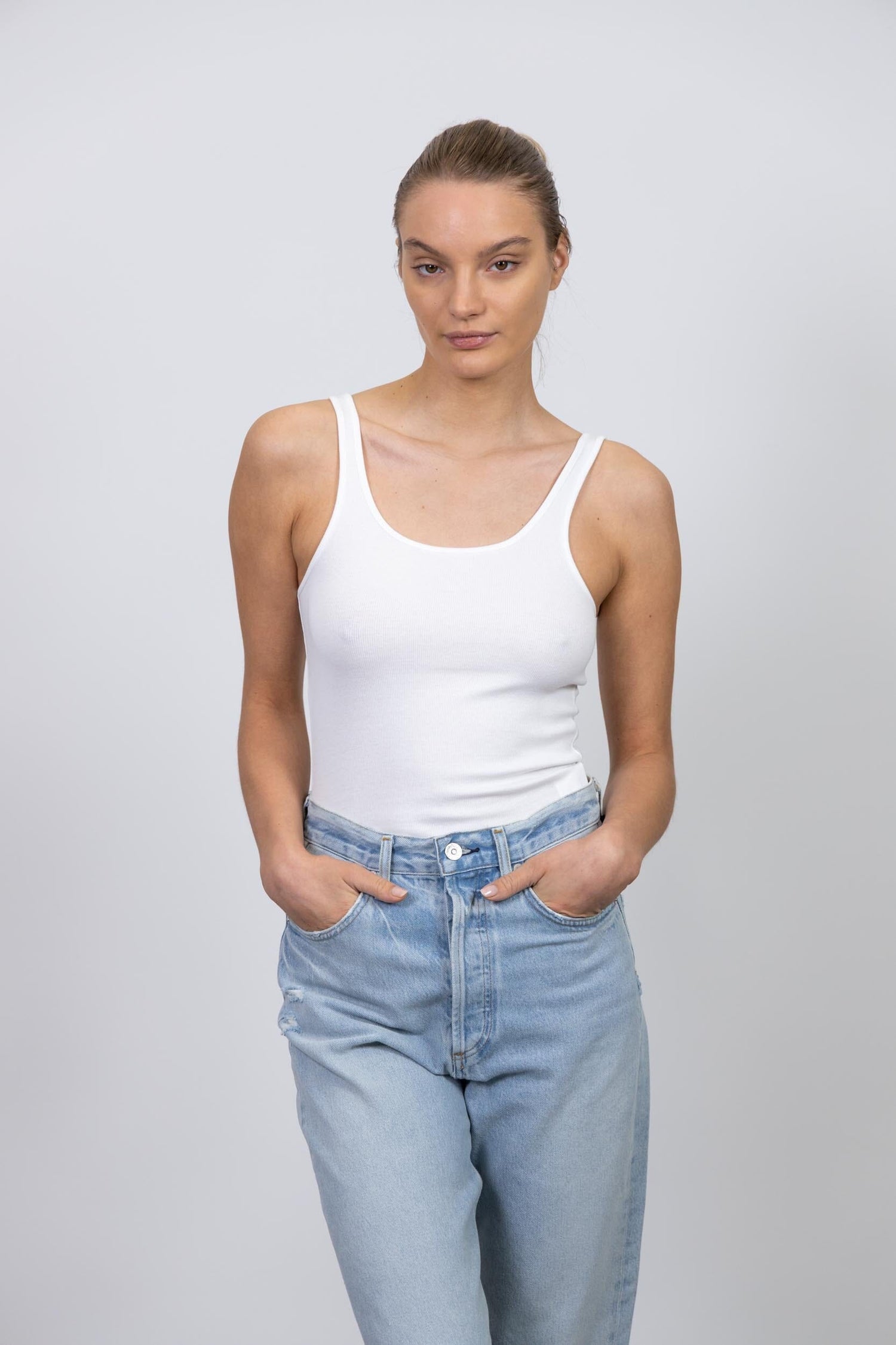 FINE RIB TANK TOP TOP ROHE 