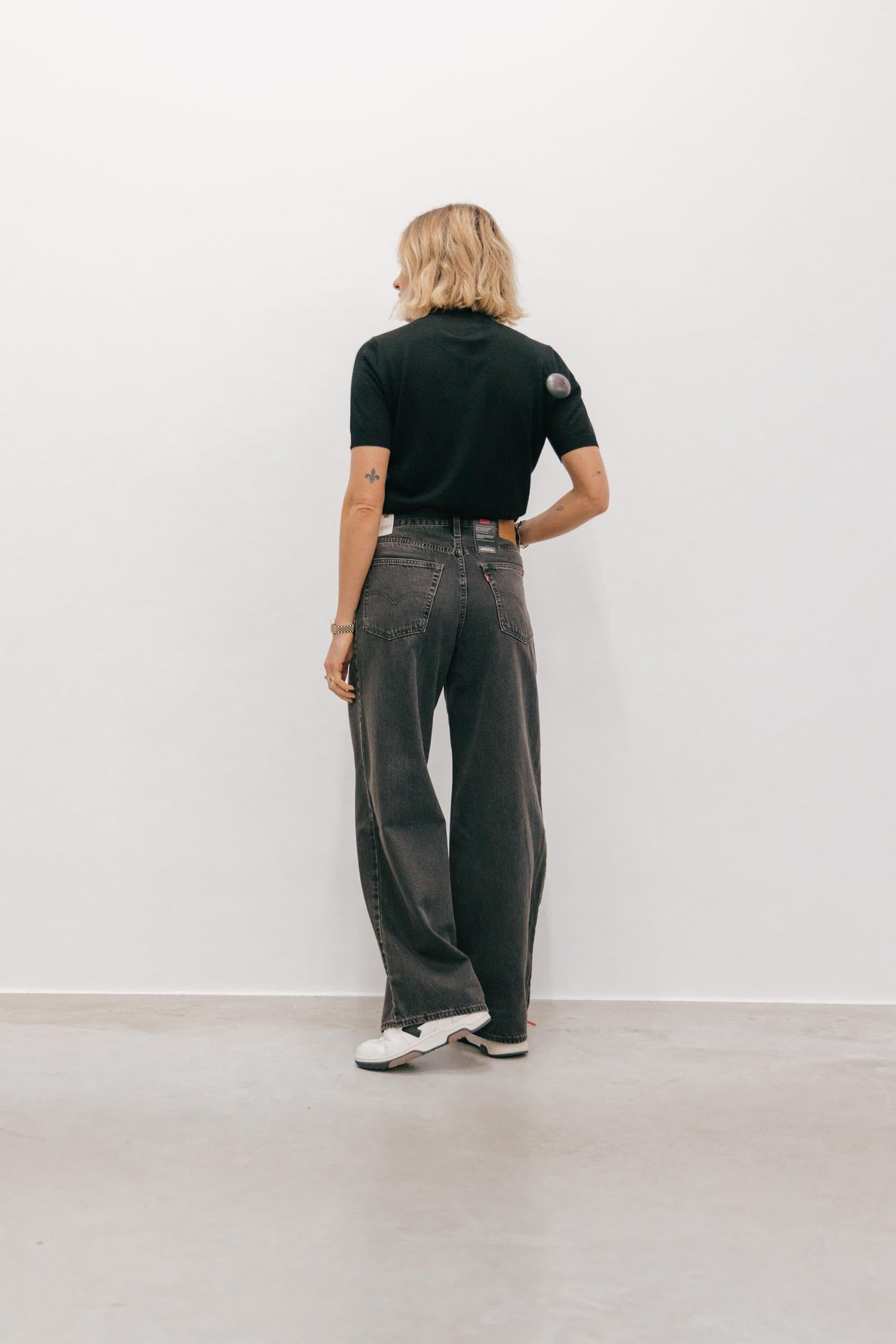 Pleated baggy jeans Outlet