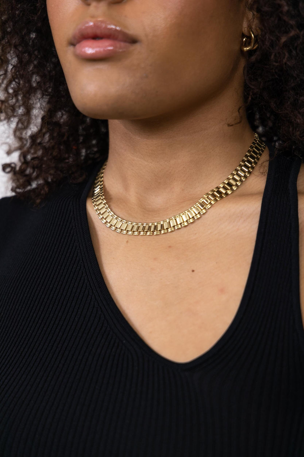 BRANDON NECKLACE IN GOLD JEWELRY LEBRAND 