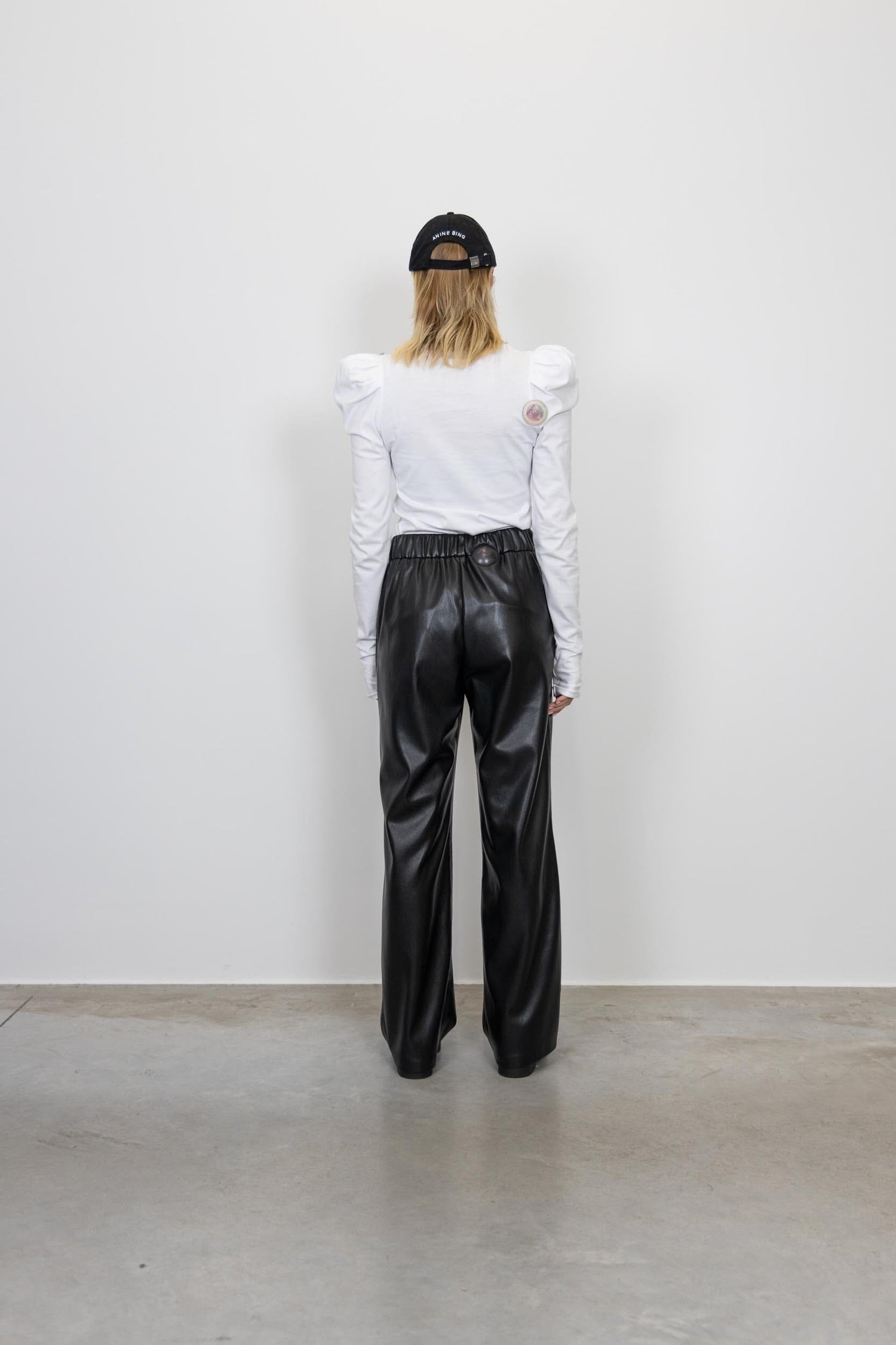 KOA VEGAN LEATHER WIDE LEG PANTS PANTS ANINE BING 