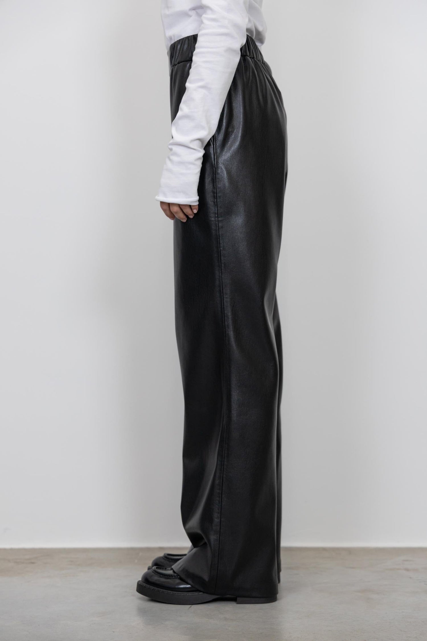 KOA VEGAN LEATHER WIDE LEG PANTS PANTS ANINE BING 