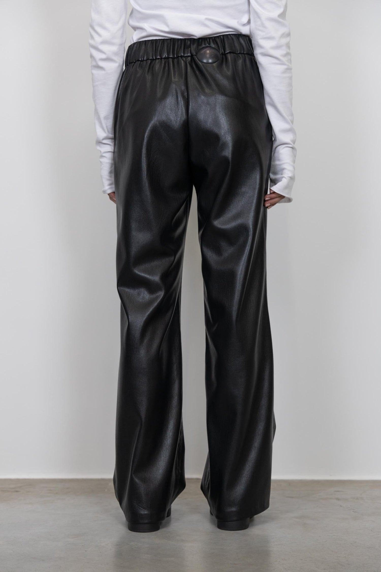 KOA VEGAN LEATHER WIDE LEG PANTS PANTS ANINE BING 