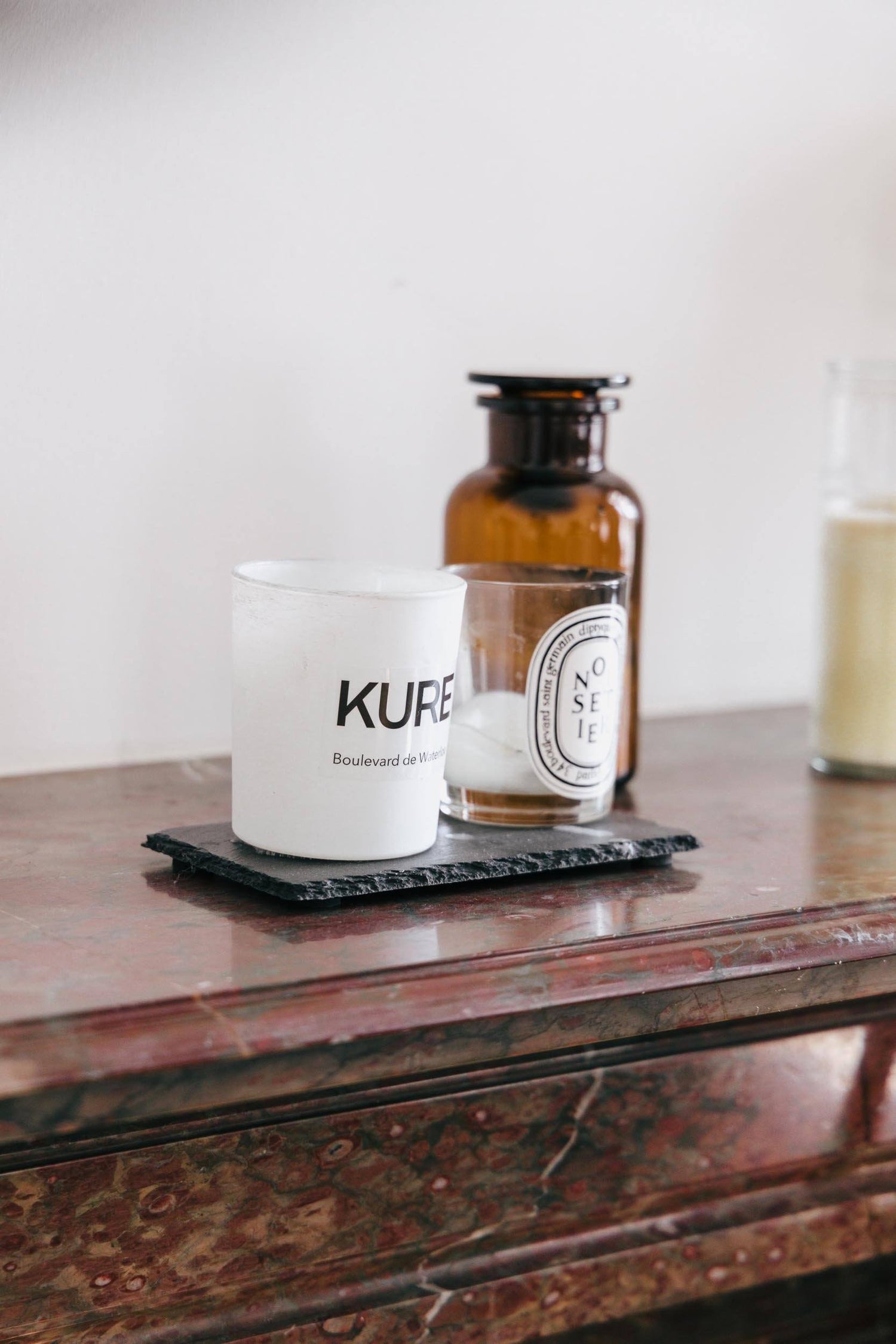 KURE SAFFRON SUEDE CANDLE ACCESSORIES KURE 