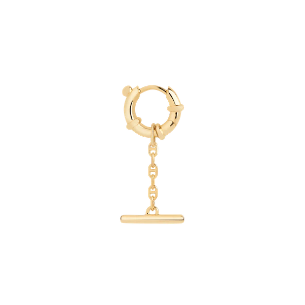 SPRING GOLD PLATED BAR HUGGIE HUGGIE MARIA BLACK 