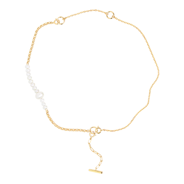 LOUNGE GOLD PLATED NECKLACE WITH PEARLS NECKLACE MARIA BLACK 
