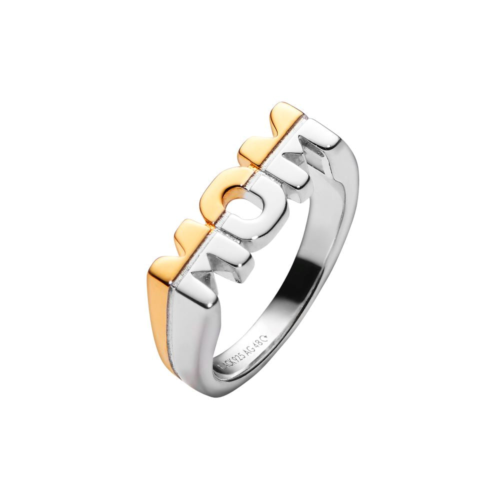 MOM TWO-TONE RING IN SILVER AND GOLD RING MARIA BLACK 