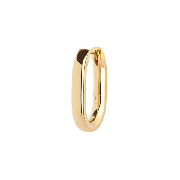 SLICK GEOMETRICAL GOLD PLATED HUGGIE MARIA BLACK MARIA BLACK 