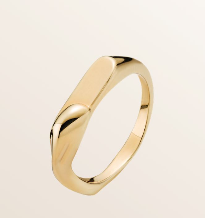 ENA GOLD PLATED RING RING MARIA BLACK 