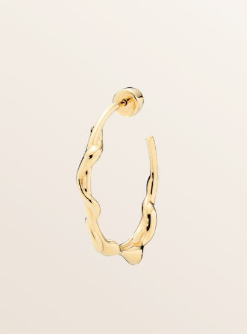 NURI GOLD PLATED 25 HOOP EARRING MARIA BLACK 