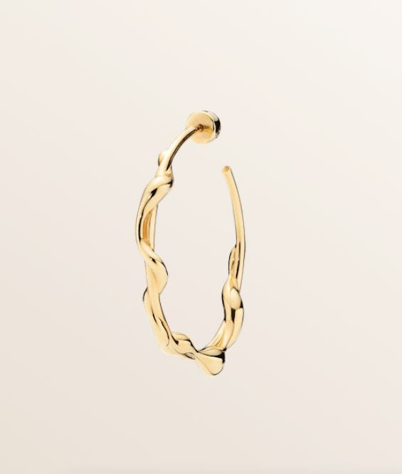 NURI GOLD PLATED 35 HOOP EARRING MARIA BLACK 