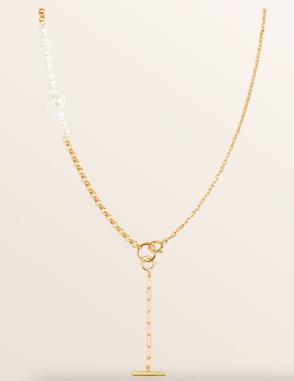 LOUNGE GOLD PLATED NECKLACE WITH PEARLS NECKLACE MARIA BLACK 