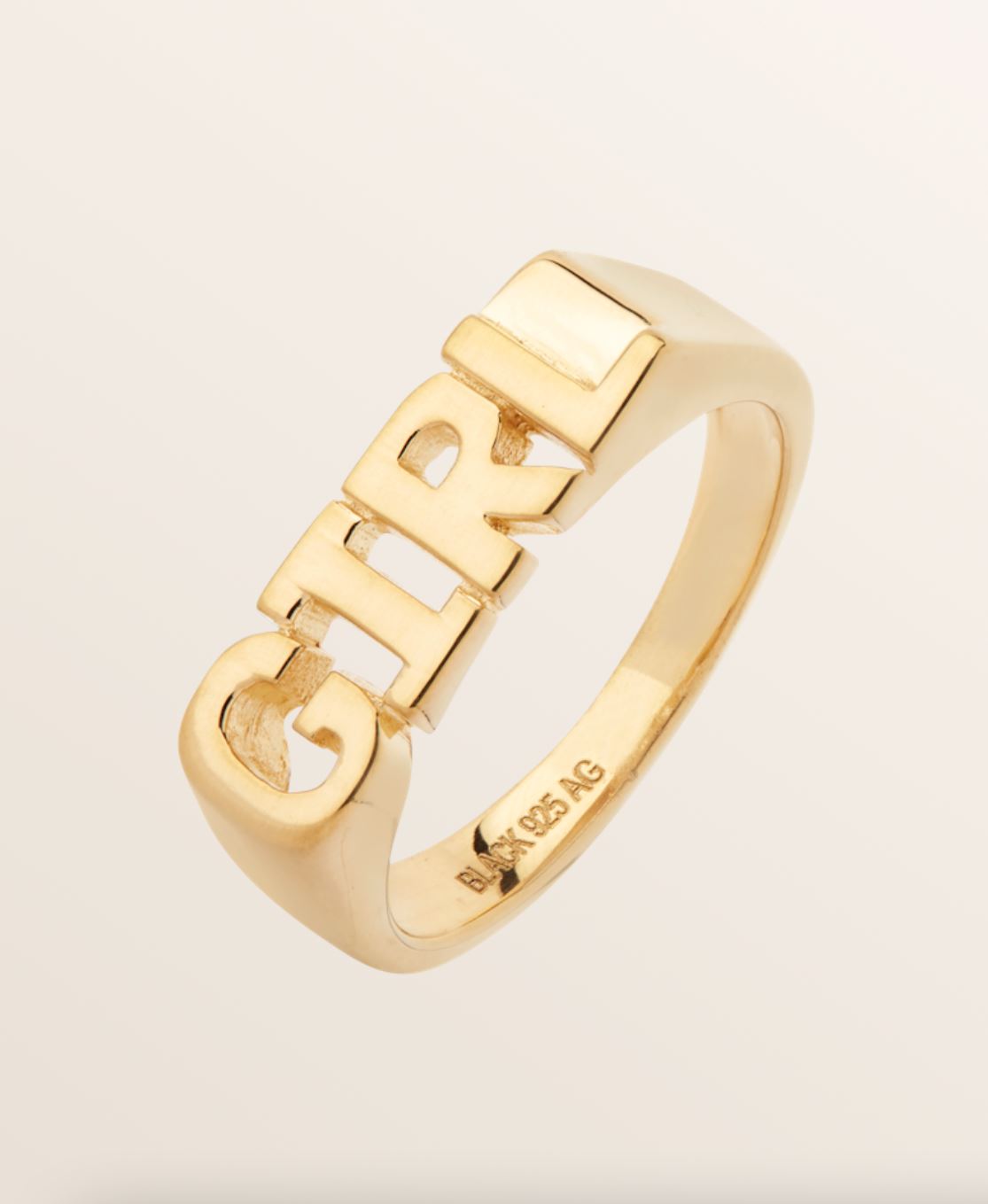 GIRL GOLD PLATED RING jewelry MARIA BLACK 
