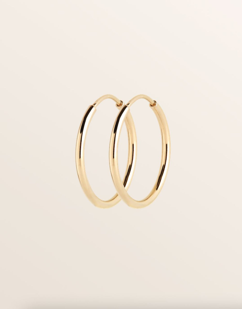 SENORITA GOLD PLATED HOOP 25MM JEWELLRY MARIA BLACK 