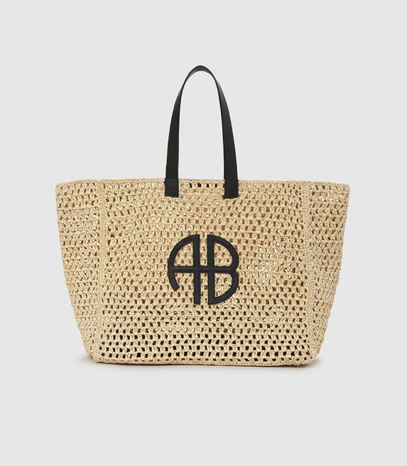 RIO LARGE WOVEN SEAGRASS TOTE BAG IN SAND BAG ANINE BING 