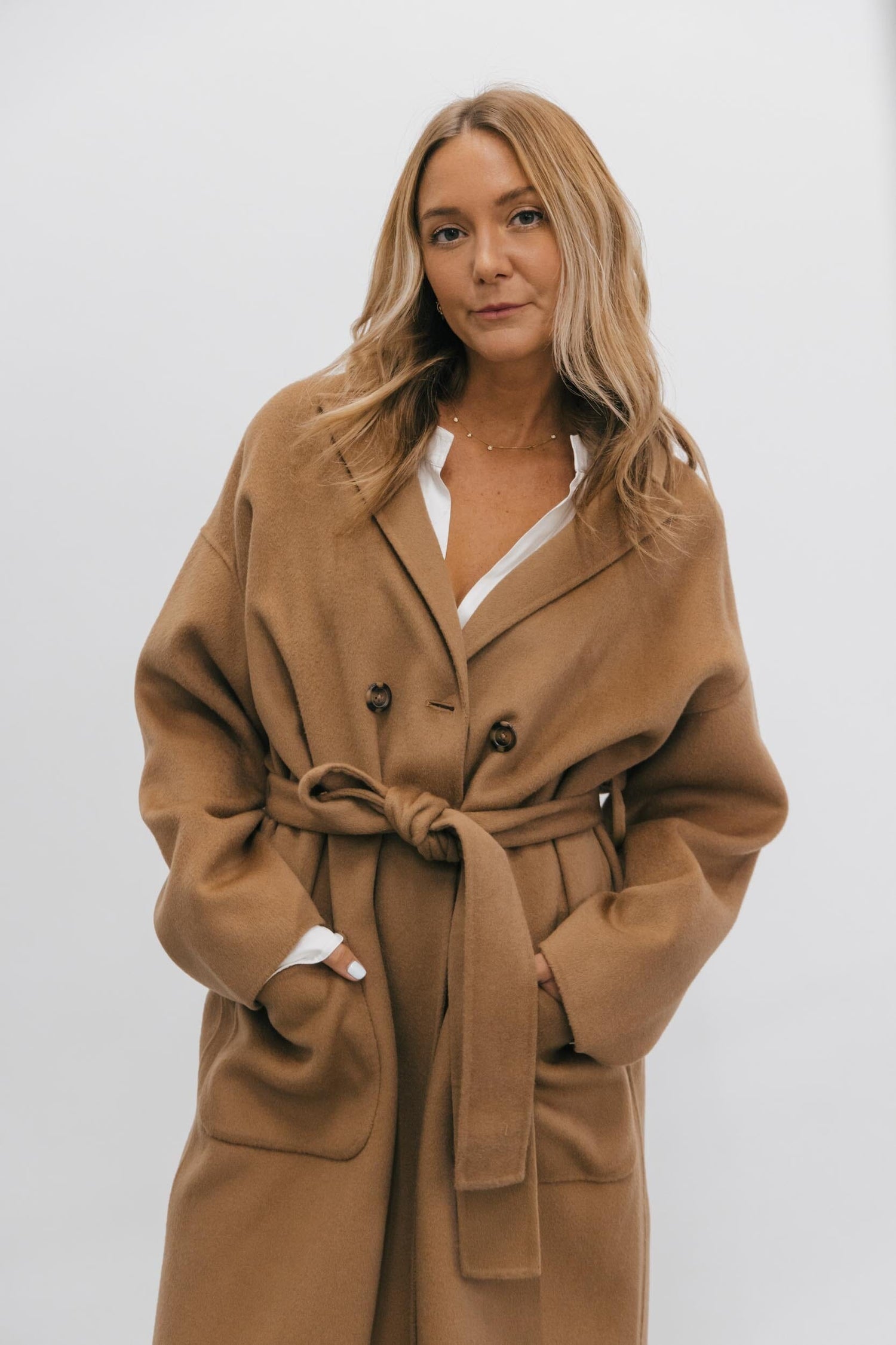 Dylan double-breasted wool and cashmere-blend coat