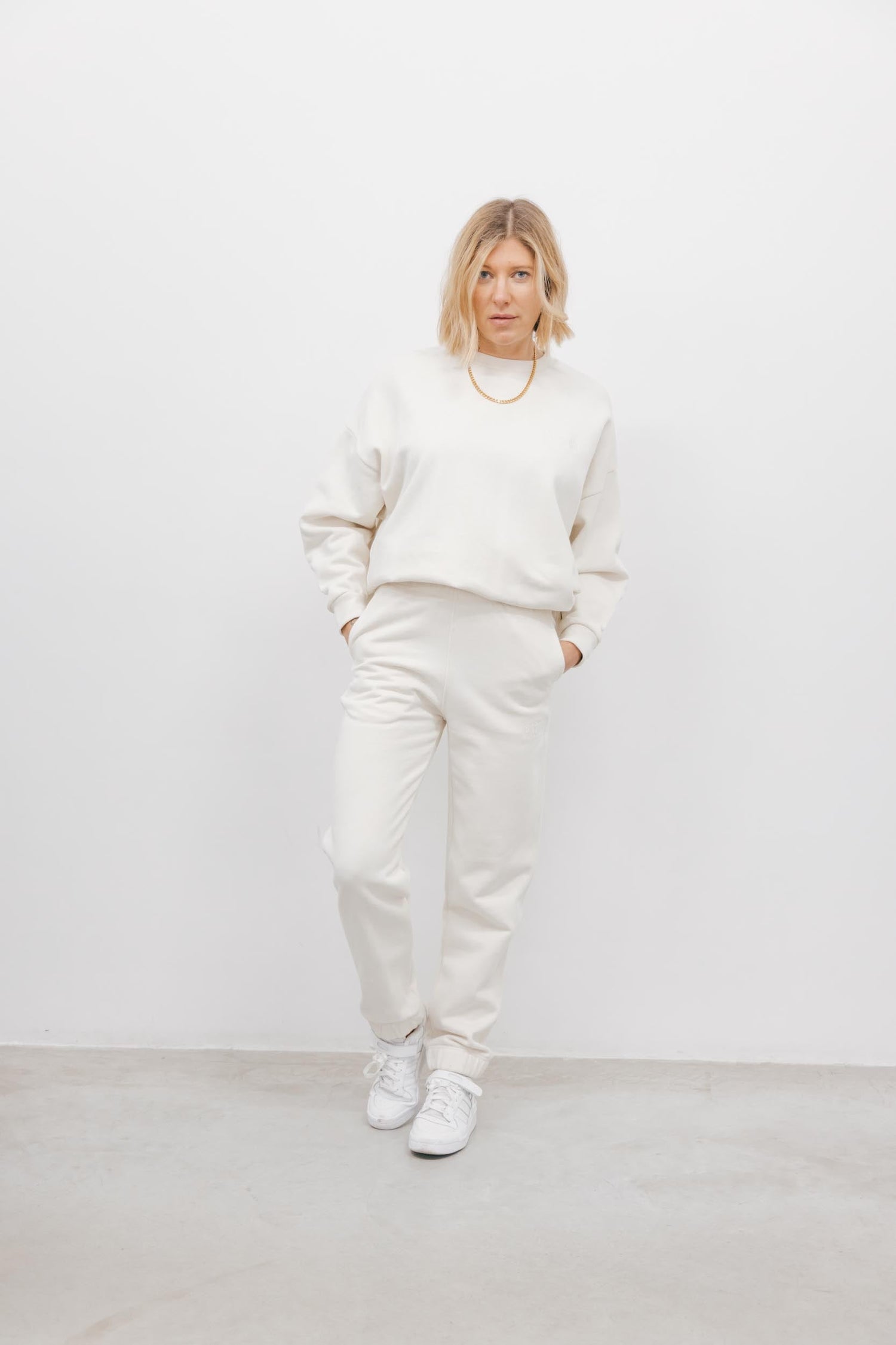 GANNI JOGGERS PANTS IN EGRET Pants GANNI 