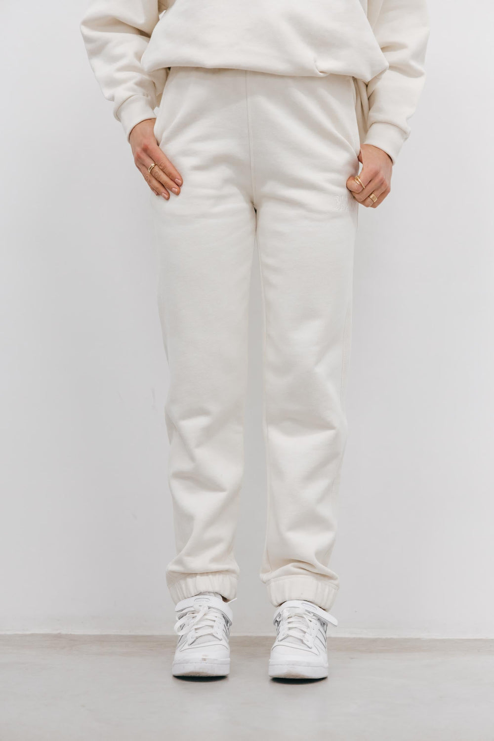 GANNI JOGGERS PANTS IN EGRET Pants GANNI 