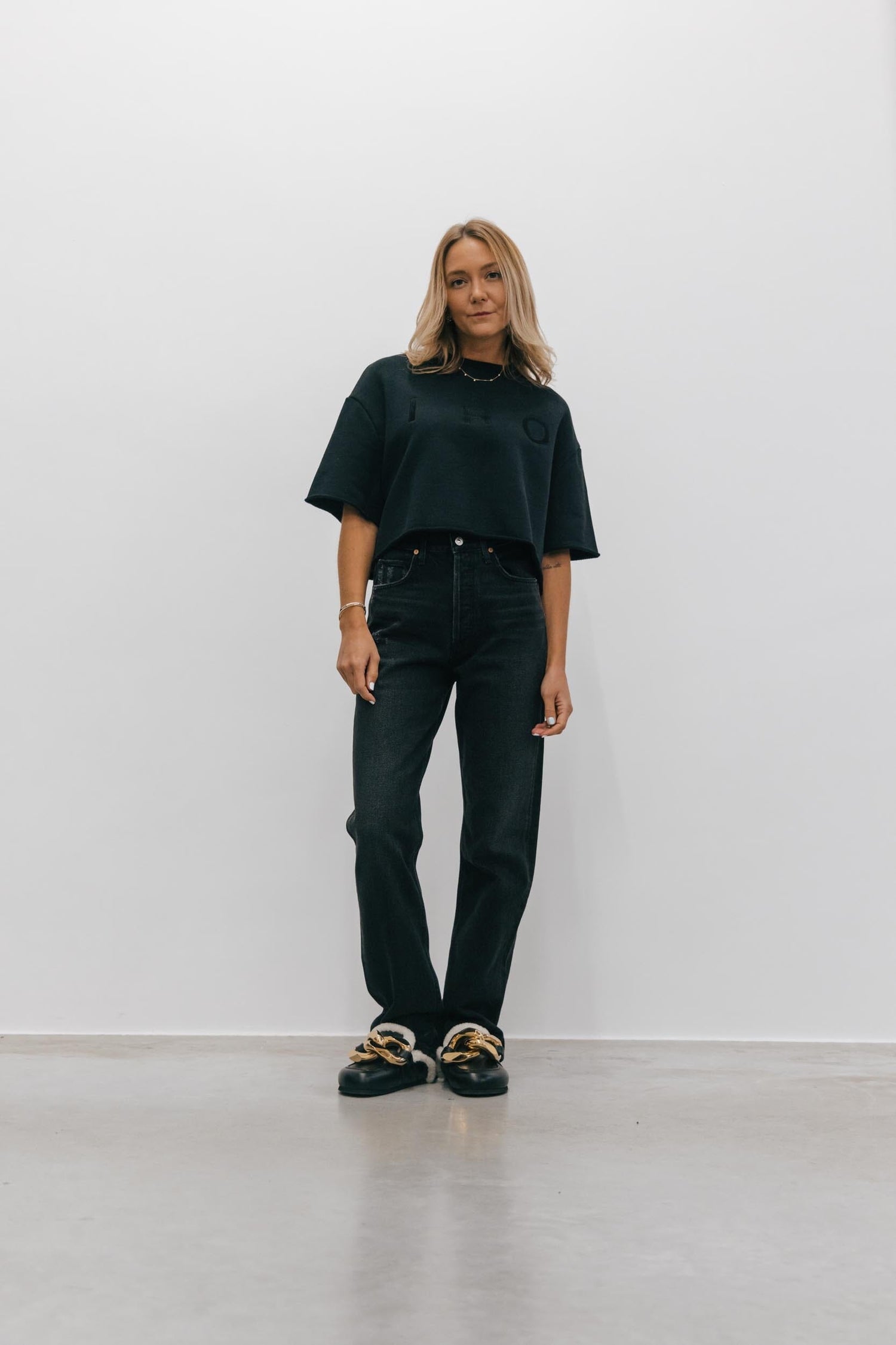 EVA RELAXED WIDE LEG JEANS IN BLK JEANS CITIZENS OF HUMANITY 