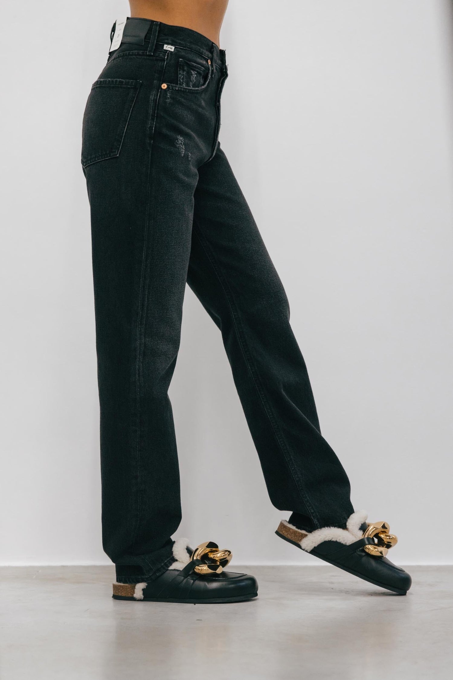 EVA RELAXED WIDE LEG JEANS IN BLK JEANS CITIZENS OF HUMANITY 