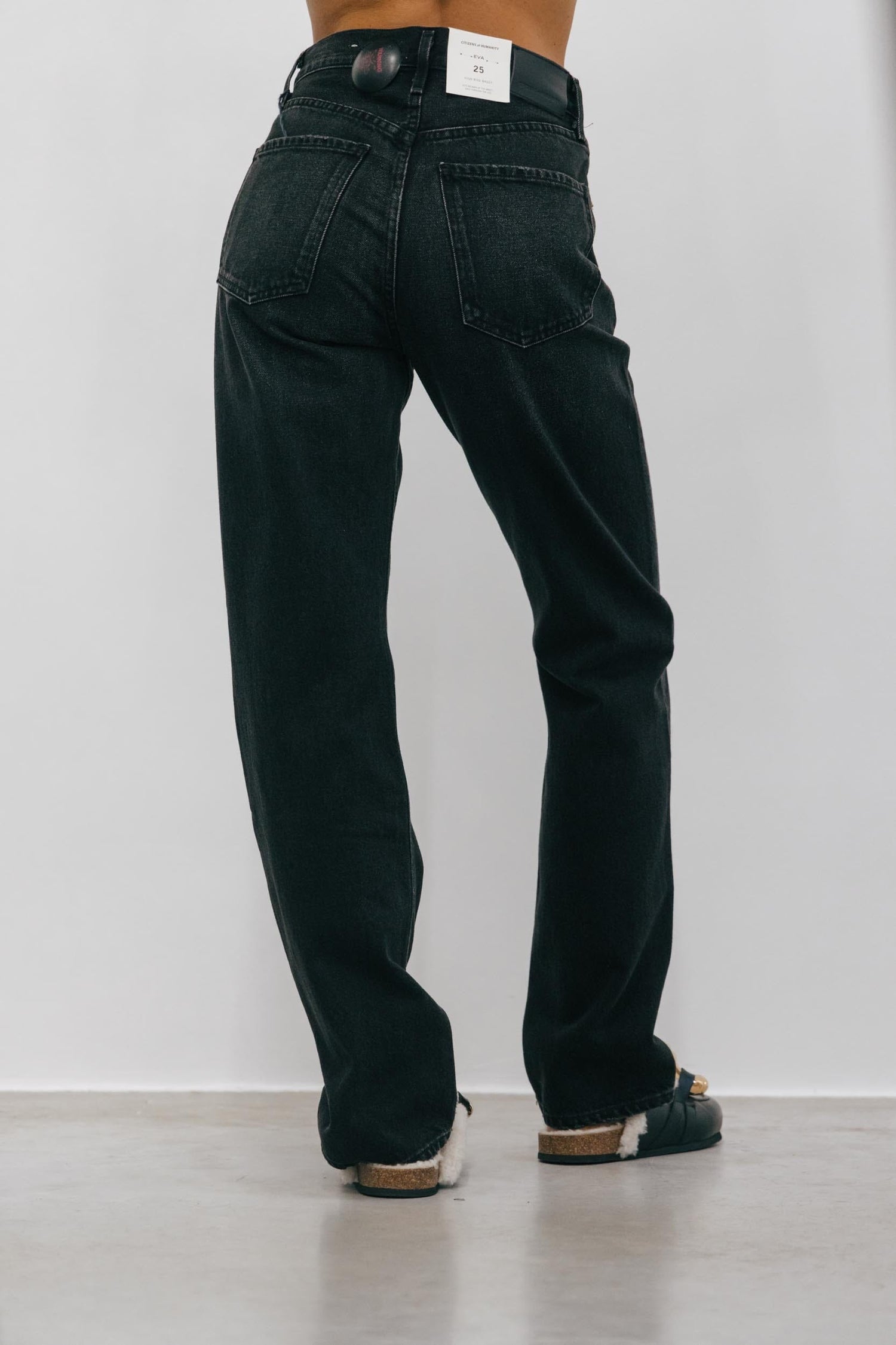 EVA RELAXED WIDE LEG JEANS IN BLK JEANS CITIZENS OF HUMANITY 