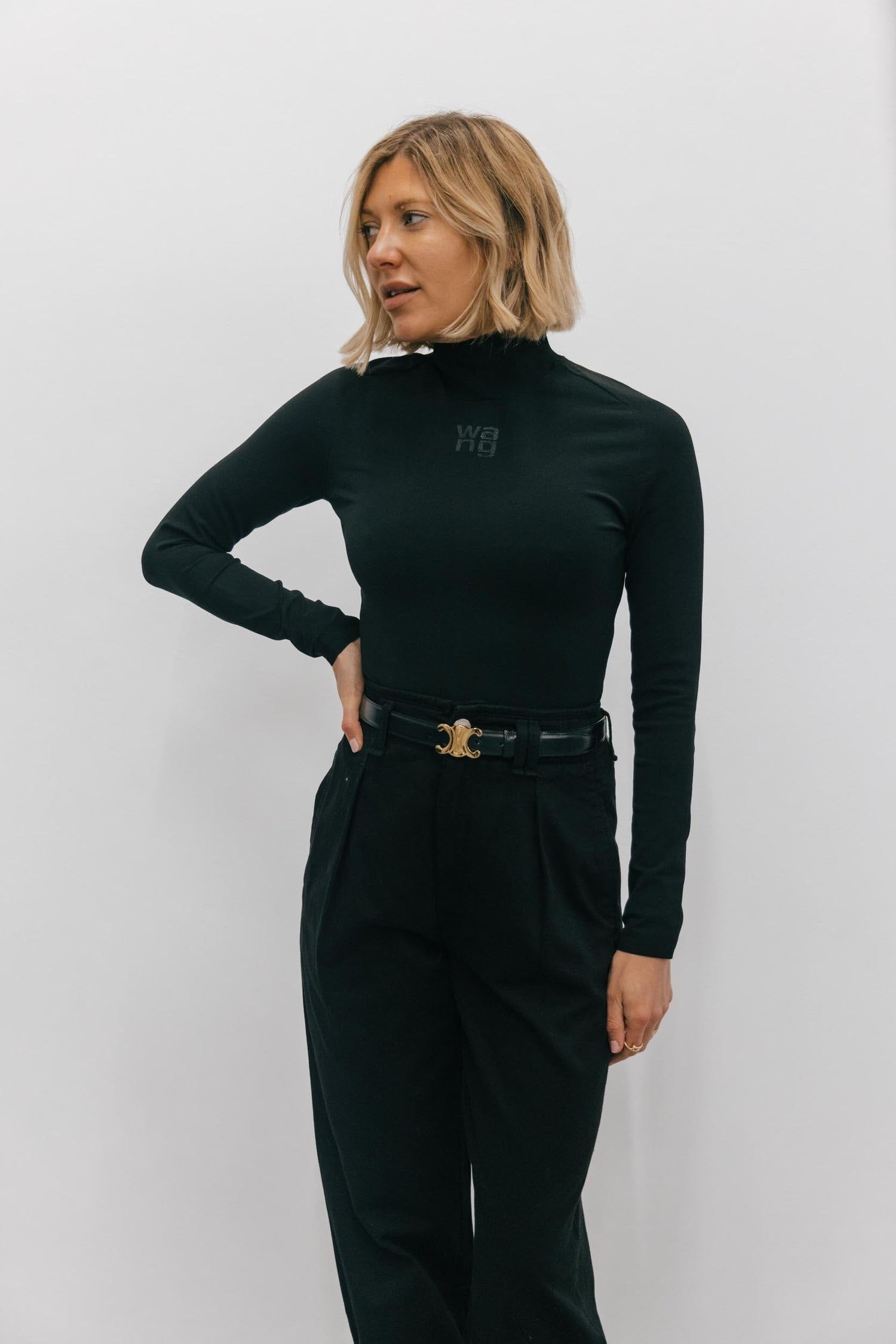 BODYCON STYLE TURTLENECK TOP WITH LONG SLEEVES TOP ALEXANDER WANG 